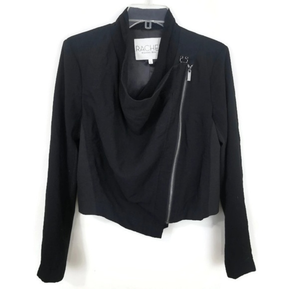 RACHEL Rachel Roy Jackets & Blazers - RACHEL RACHEL ROY ASYMMETRIC BLACK MOTO JACKET